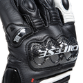 Carbon 4 - Women's Motorcycle Long Leather Gloves - Black/Black/White