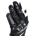 Carbon 4 - Women's Motorcycle Long Leather Gloves - Black/Black/White