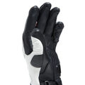 Carbon 4 - Women's Motorcycle Long Leather Gloves - Black/White/Fluo-Red