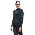 Technical Motorcycle Long Sleeve Shirt Women - Base Layer Summer - Black/Blue