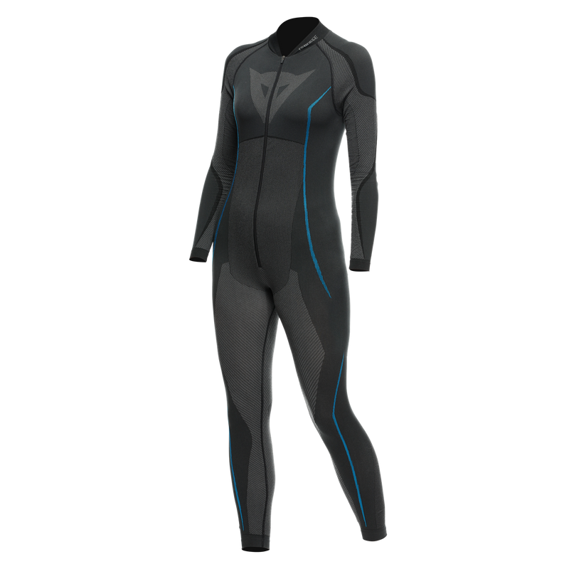 Technical Motorcycle Undersuit Women - Base Layer Summer - Black/Blue