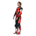 Misano 3 D-AIR® - Women's One-Piece Perforated Leather Motorcycle Suit - Black/Red/Fluo-Red
