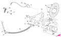 Rear brake hose support