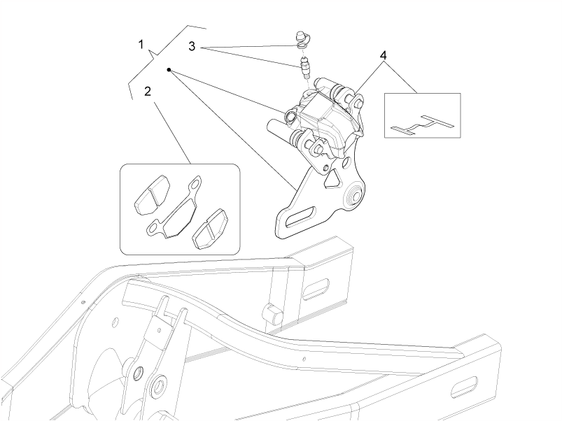 Rear brake caliper