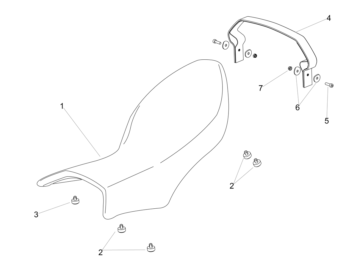 Saddle, black (two p)