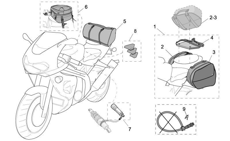 Saddlebags assy - pair