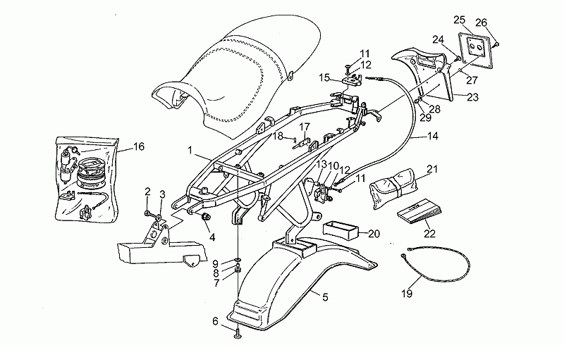Rear mudguard