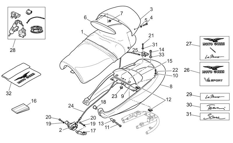 Rear fairing champagn