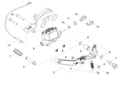 Rear brake master cylinder with reservoir