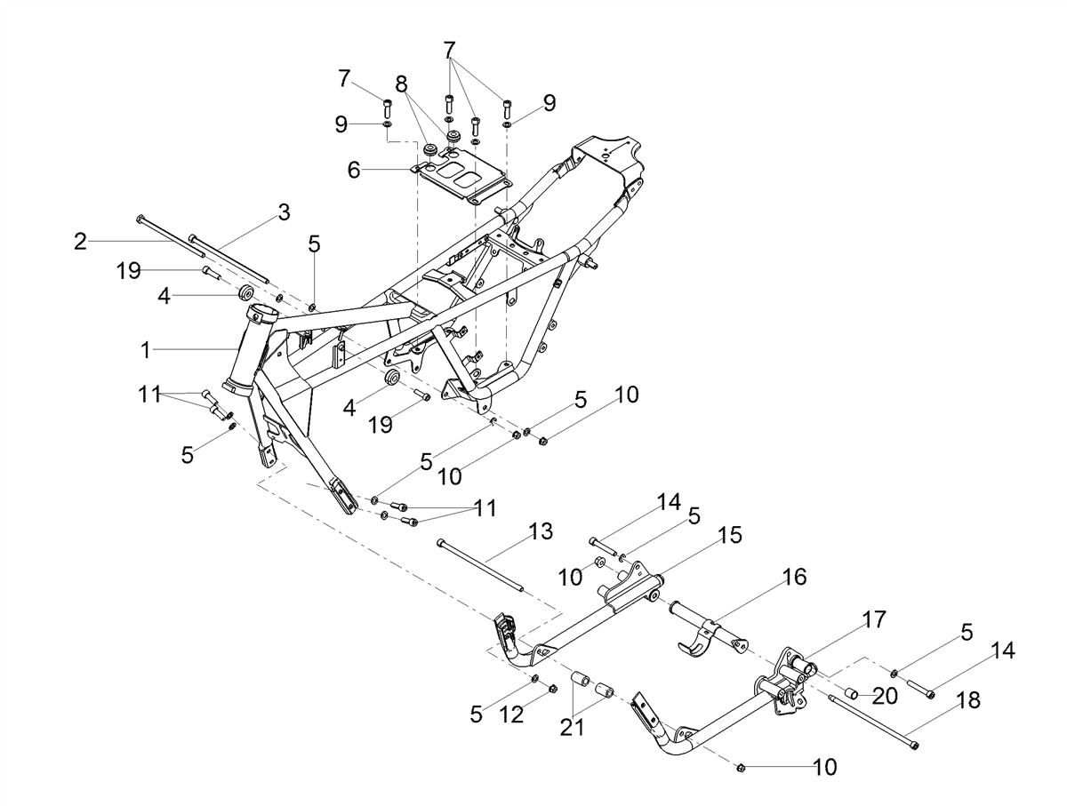 LH cradle arm