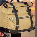 CANVAS SIDE BAGS (PAIR) - MILITARY GREEN - 2S001420