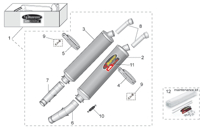 Exhaust kit Slip-On