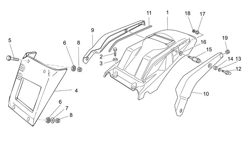 LH rear cover chromate