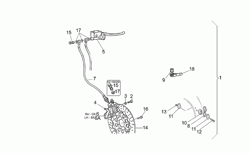RH Front brake system