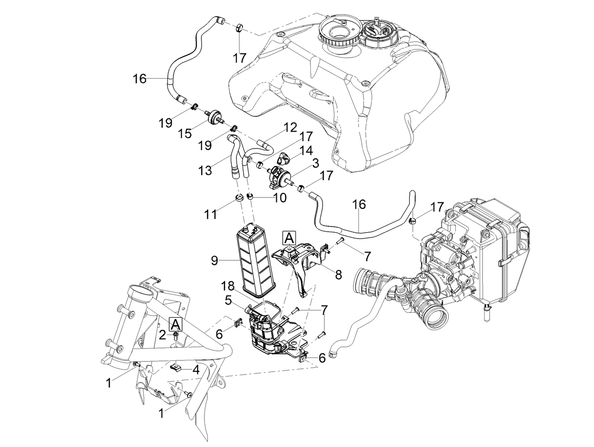 Tube Purge valve - Canister
