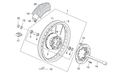 Rear wheel(complete) 3.00x16"