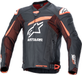 Alpinestars GP Plus R v4 Rideknit® Leather Jacket - Black/Red Fluo/White
