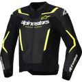 Alpinestars GP Force v2 Airflow Leather Jacket - Black/Yellow Fluo