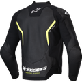 Alpinestars GP Force v2 Airflow Leather Jacket - Black/Yellow Fluo