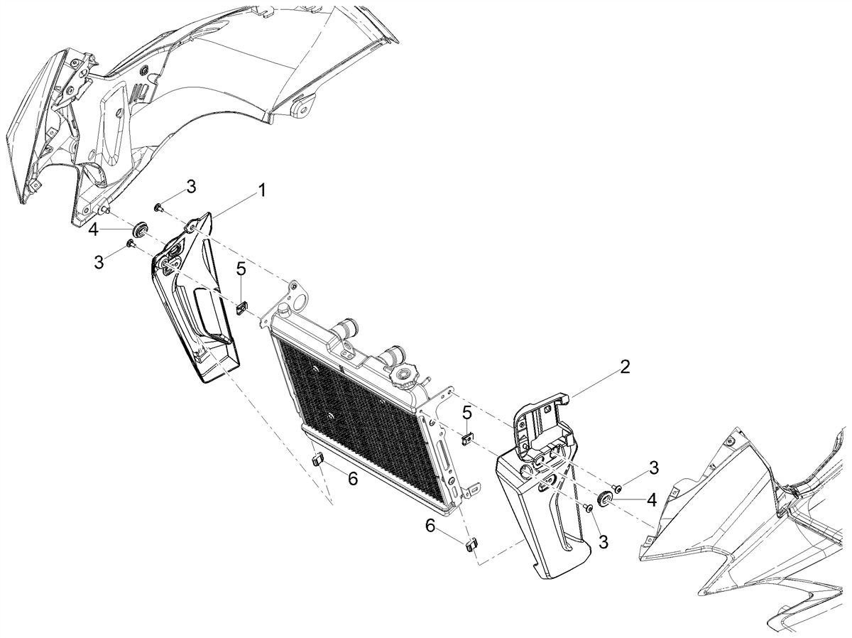 Radiator cover SX