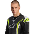 Alpinestars GP Tech v5 1-Piece Leather Suit - Black/White/Yellow Fluo