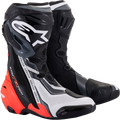 Black + Red Fluo + White