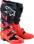 Black + Fluorescent Pink + Fluorescent Red