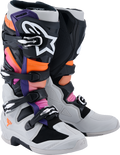 Black + Fluorescent Orange + Light Gray + Magenta
