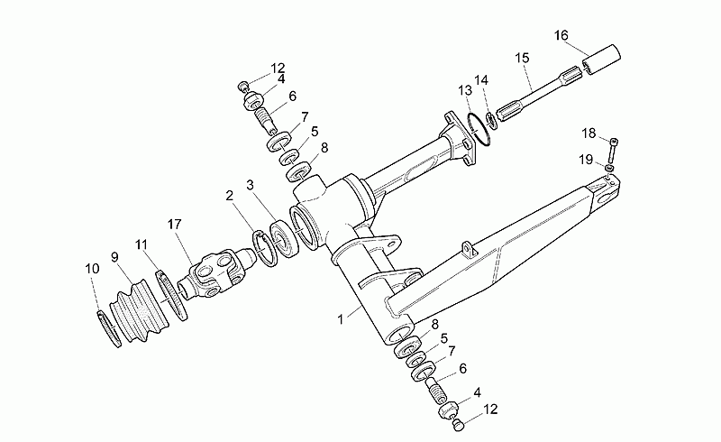 Swing arm, black