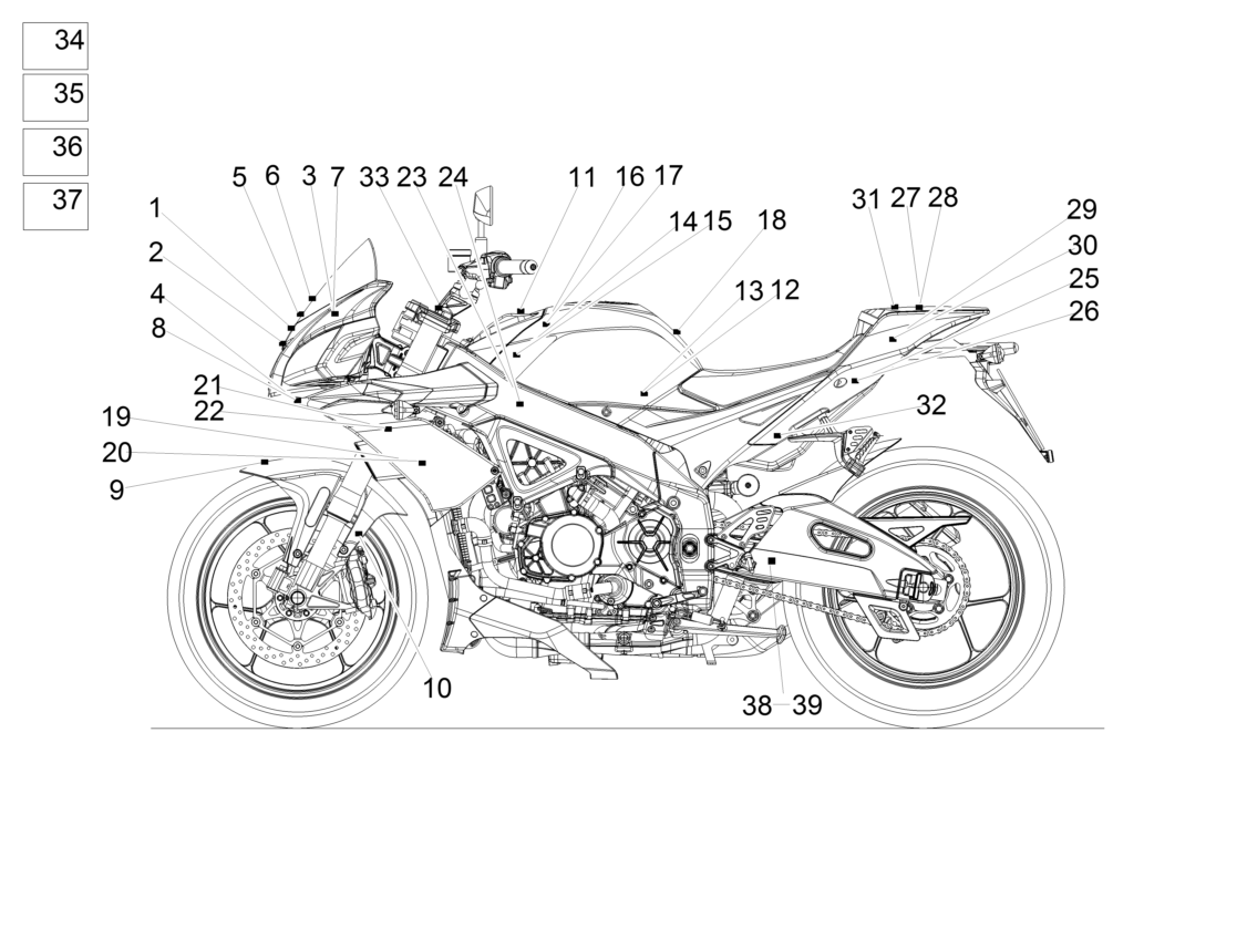 LH tail fairing strip decal
