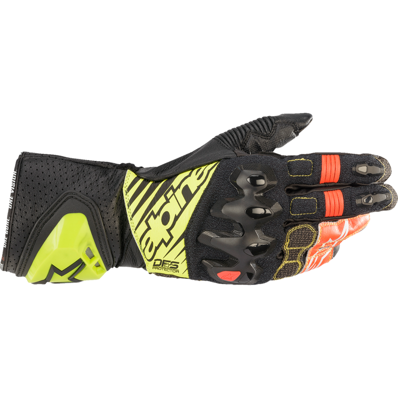 Alpinestars GP Tech v2 Gloves - Black/Fluo Yellow/White/Fluo Red