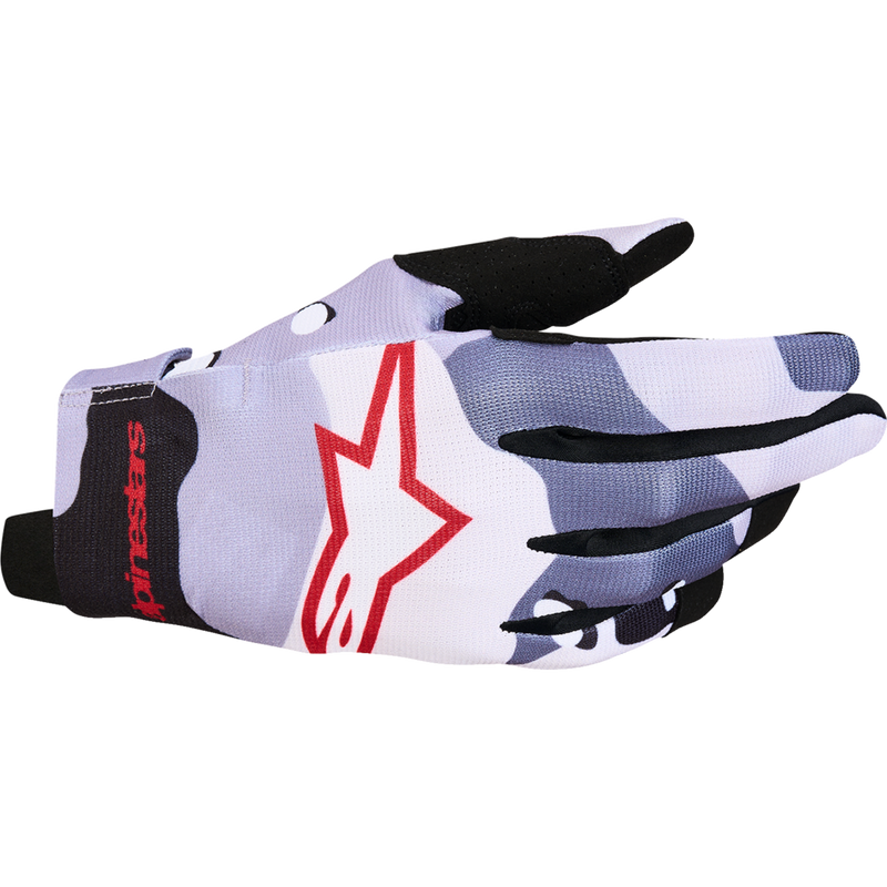 Alpinestars Radar Gloves - Ash Gray/Light Lilac/Red/Black