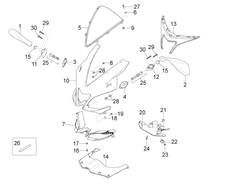 Steering yoke lower closing