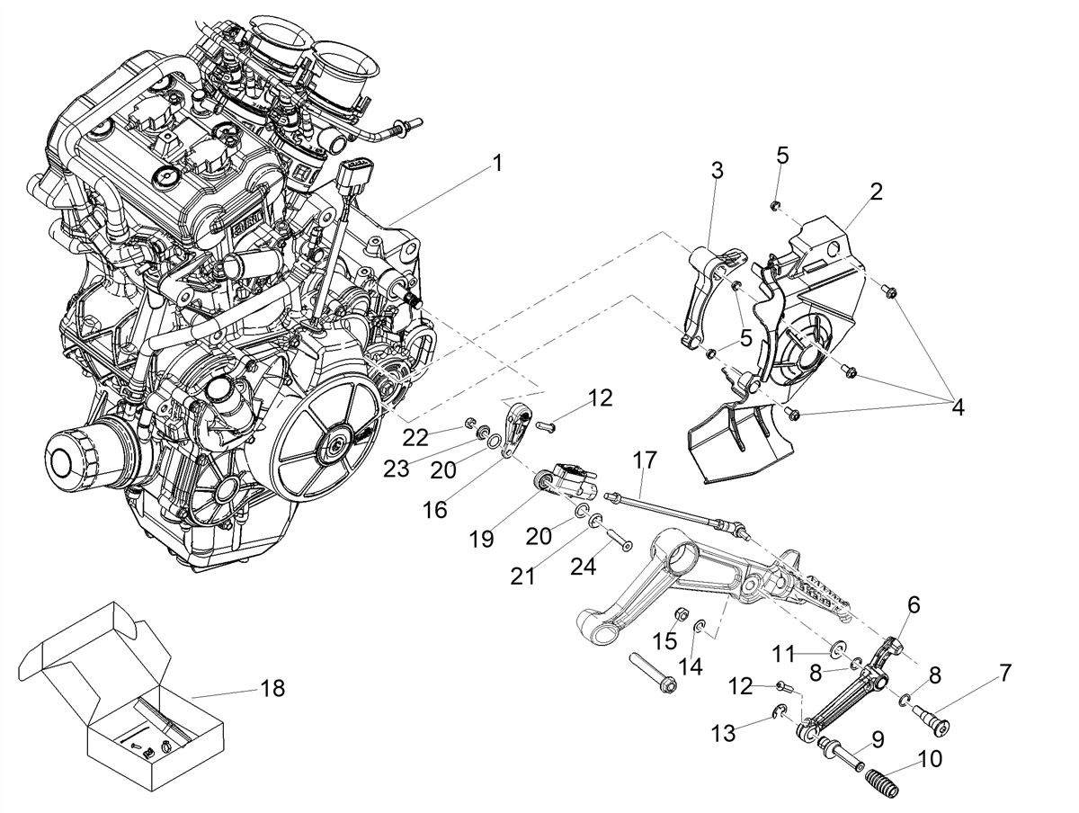 Gear control tie rod