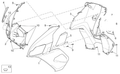 LH  front fairing, white