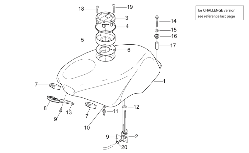 Fuel tank, Ap. black