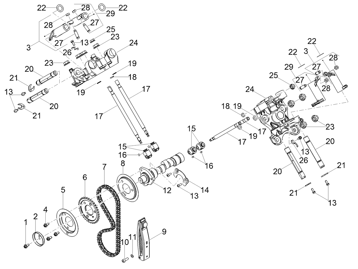 Camshaft with i.p.