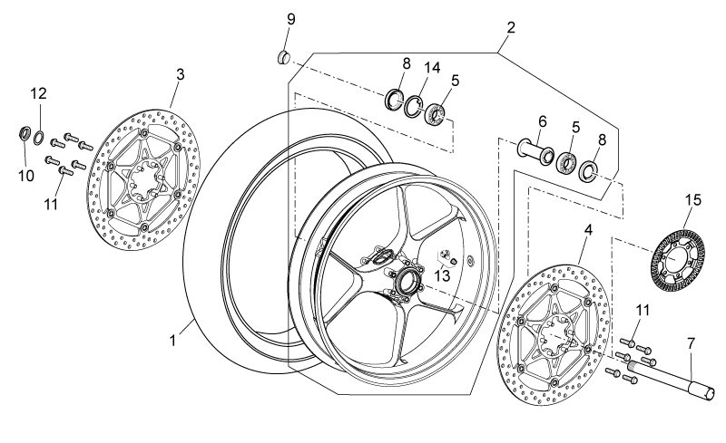 Front wheel 3.50x17" Red