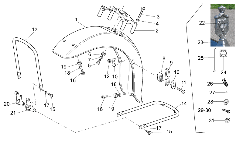 Front mudguard blank
