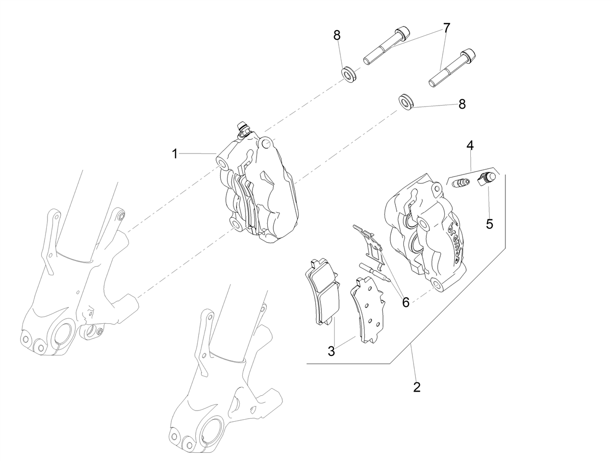 Brake pads couple