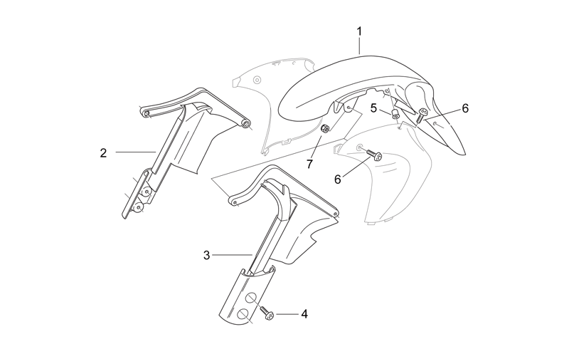 Front mudguard, m. grey