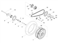 Screw w/ flange M10x25