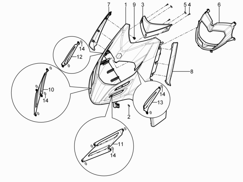 Right upper shield metallic retina