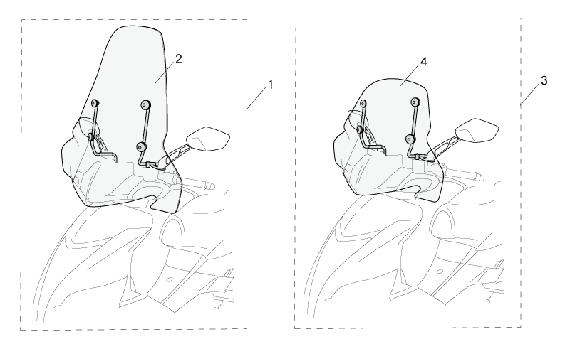 Windscreen w/out support Sport