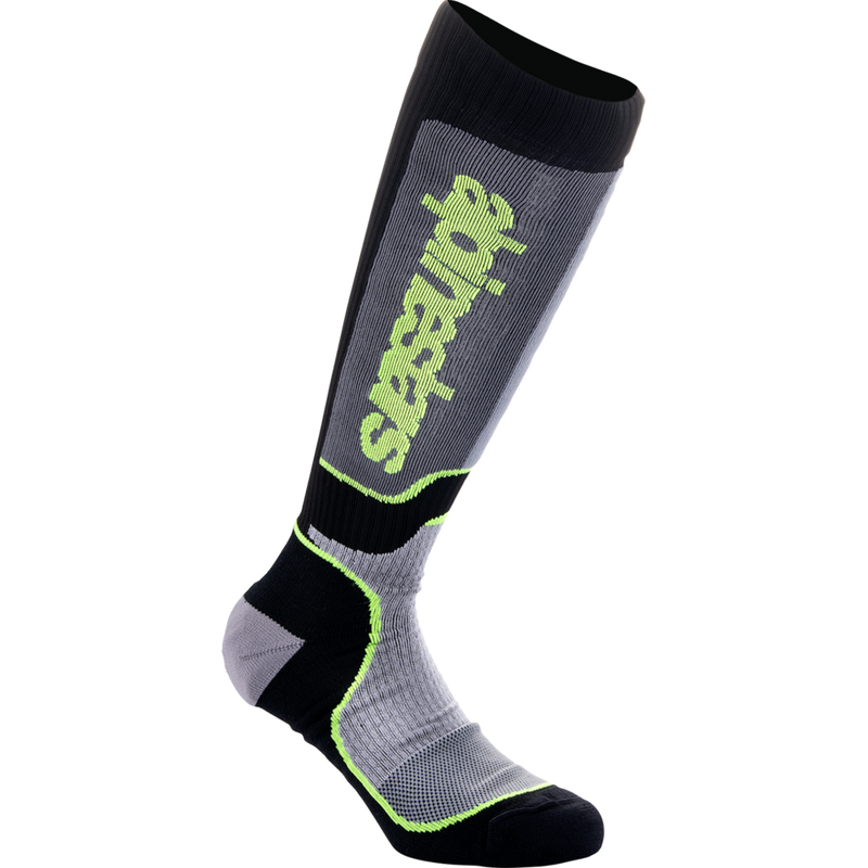 Alpinestars Youth MX Plus Socks - Black/Gray/Yellow