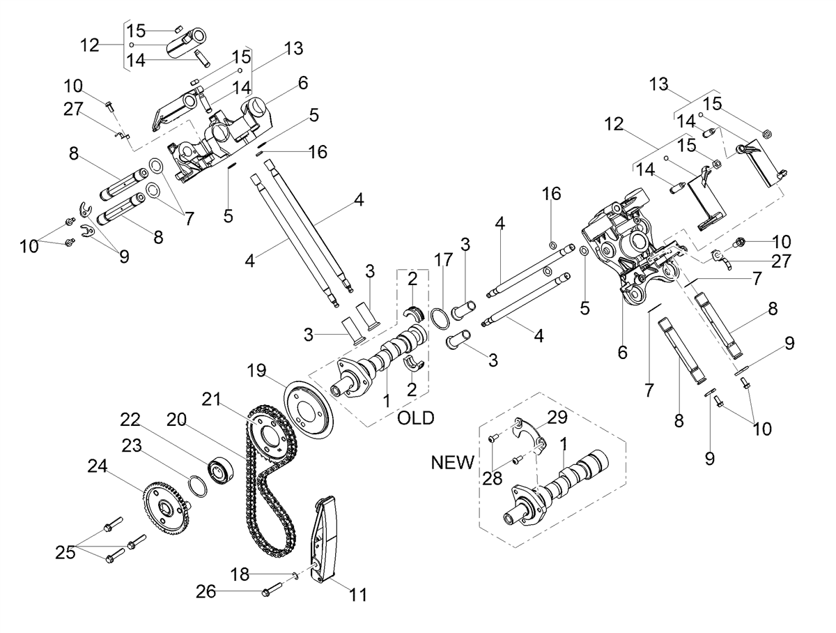 Camshaft retaining plate