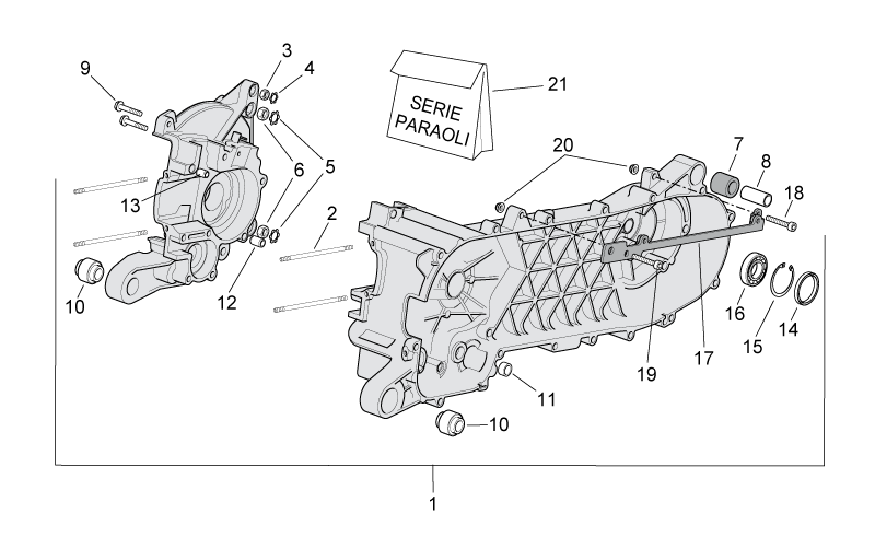 Crankcase assy