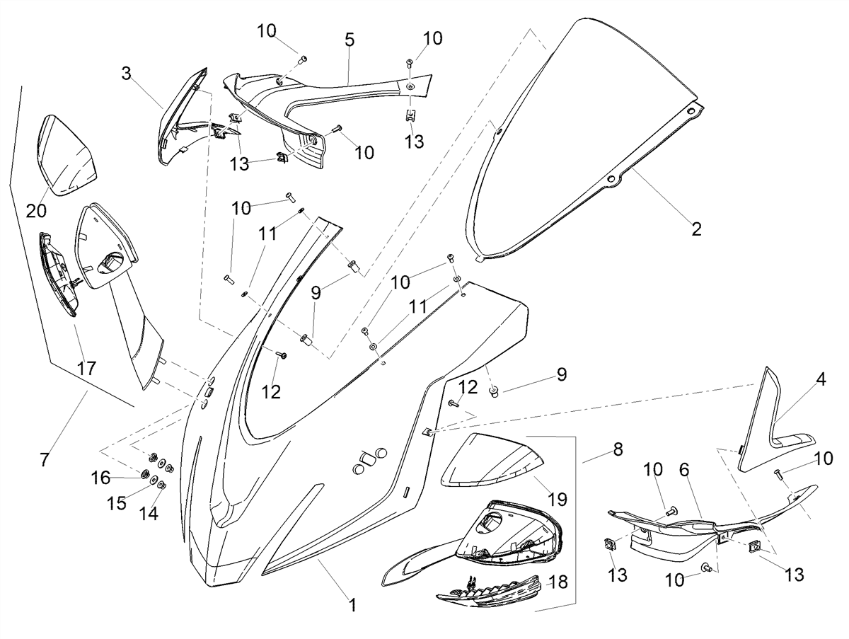 Front fairing, black