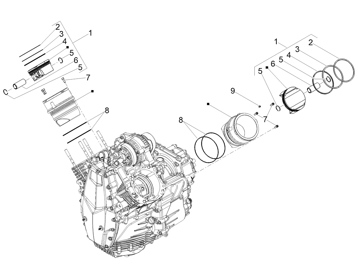 E cat. complete piston