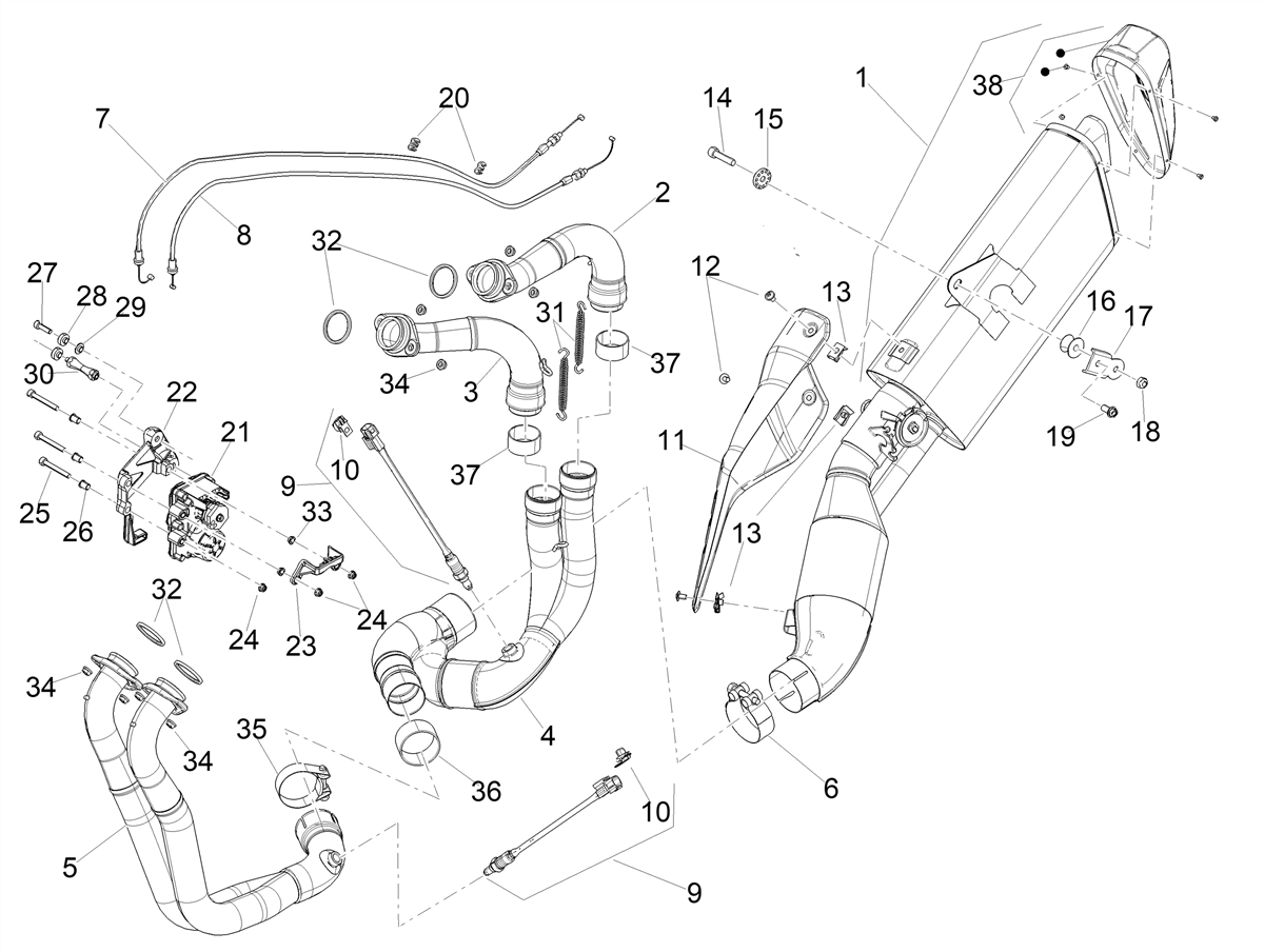 LH rear manifold